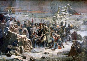 El mariscal Ney durante la retirada de Rusia, 1812 1894 de Unbekannt