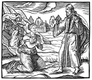 María Magdalena viendo la aparición de Jesús resucitado, c1500 de Unbekannt