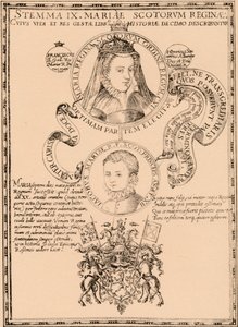María, Reina de Escocia 1542-1587 y el Rey Jacobo VI y I 1566-1625, 1889 de Unbekannt