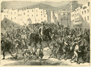 Masaniello arengando al pueblo de Nápoles, 7 de julio de 1647