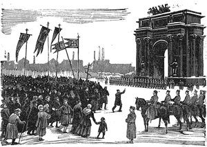 Masacre en la Puerta de Narva en San Petersburgo, antes de 1925 de Unbekannt