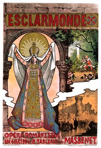 Massenet - Esclarmonde - Cartel, 1890 de Unbekannt