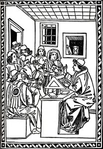 Maestro con sus estudiantes. Cristoforo Landino, 1492 de Unbekannt