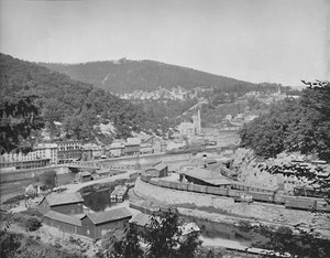 Mauch Chunk, Pensilvania, mostrando el Monte Pisgah, c1897