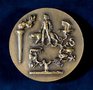 Medalla conmemorativa de Jean Baptiste de Monet, Caballero de Lamarck, biólogo francés, siglo XX de Unbekannt