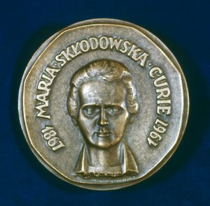 Medalla conmemorativa de Marie Sklodowska Curie, física franco-polaca, 1967 de Unbekannt