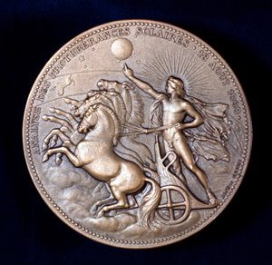 Medalla conmemorativa de Pierre Janssen y Norman Lockyer, astrónomos francés e inglés, 1868 de Unbekannt