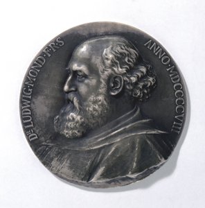 Medalla que representa a Ludwig Mond, químico industrial de Unbekannt