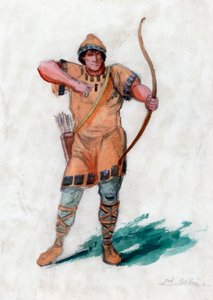 Hombre medieval con un arco de Unbekannt