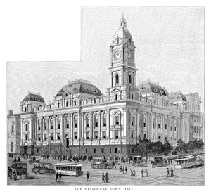 Ayuntamiento de Melbourne, Victoria, Australia, 1886 de Unbekannt
