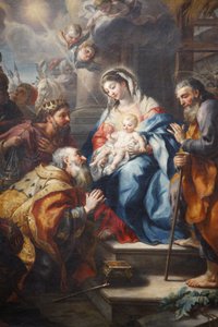 Abadía de Melk, la adoración de los Magos por J.M Rottmayr de Unbekannt