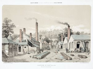 Metales, zinc, laminadores de zinc en Bray, Francia de Unbekannt