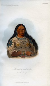 Mi-neek-ee-sank-te-ka, El Visón, Una niña Mandan, 1848 de Unbekannt