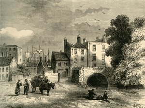 Puente del estanque del molino, en 1826, c1878 de Unbekannt
