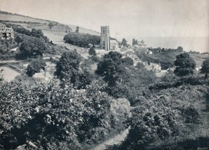 Minehead - Vista del Pueblo y la Iglesia, 1895 de Unbekannt