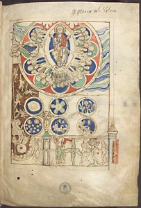 Miniatura Initium creaturae dei del Liber Scivias de Hildegard de Bingen, ca 1220