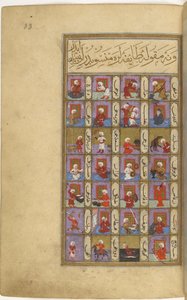 Miniatura de Matâli al-saâdet por Seyyid Mohammed ibn Emir Hasan, parte izquierda, 1582 de Unbekannt