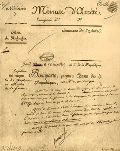 Orden ministerial sobre el tema de La Tour d