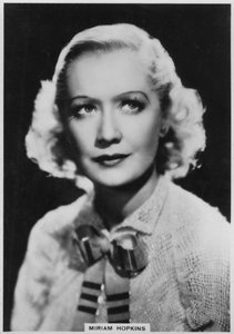 Miriam Hopkins, actriz estadounidense, 1938