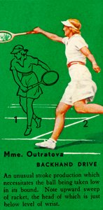 Mme. Outratova - Golpe de revés, c1935 de Unbekannt