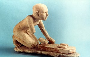 Modelo de un panadero amasando masa y formando panes, Antiguo Egipto de Unbekannt