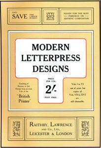 Diseños modernos de tipografía - Diseño premiado, 1909