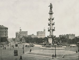 Monumento a Wilhelm von Tegetthoff en el Praterstern, Viena, Austria, 1895 de Unbekannt