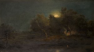 Escena de luz de luna, 1800-1850 de Unbekannt