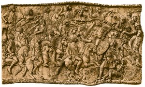 Caballería morisca bajo Lusius Quietus luchando contra los dacios, 1902 de Unbekannt