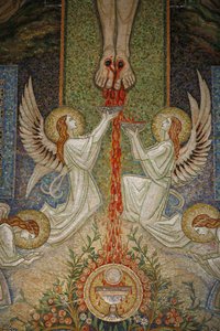 Mosaico de Antoine Molkenboer: sangre de Cristo, Annecy, Francia
