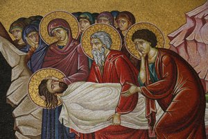 Mosaico de la muerte de Cristo en la Iglesia del Santo Sepulcro, Jerusalén, Israel de Unbekannt