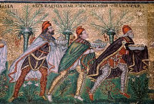 Mosaico de la adoración de los magos, siglo VI de Unbekannt