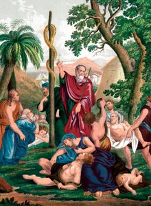 Moisés y la serpiente de bronce de Unbekannt
