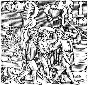 Moisés liberando a los israelitas de Egipto, 1557 de Unbekannt