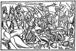 Moisés rezando por la victoria de Israel, 1480 1964 de Unbekannt