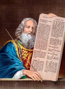 Moisés con los Diez Mandamientos, mediados del siglo XIX de Unbekannt