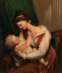 Madre e hijo, mediados del siglo XIX