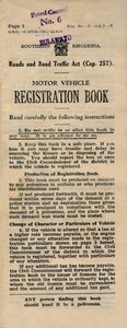 Libro de registro de vehículos motorizados, 1949 de Unbekannt