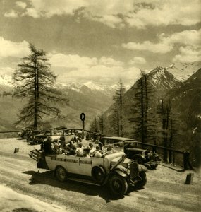 Vista de montaña en Schöneck en la Carretera Alpina Alta de Grossglockner, Austria, c1935 de Unbekannt