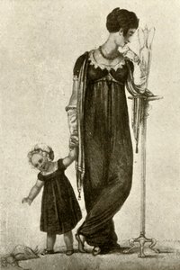 Vestido de luto de madre e hijo, 1809