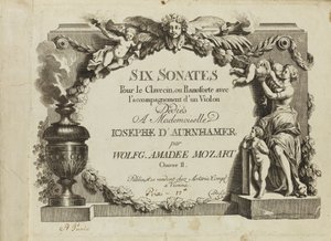 Mozart: Seis sonatas para clavecín o pianoforte con acompañamiento de violín dedicadas a Mademo de Unbekannt