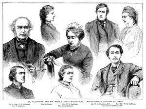 Sr. Gladstone y su Familia de Unbekannt
