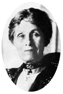 Sra. Emmeline Pankhurst, sufragista inglesa, principios del siglo XX