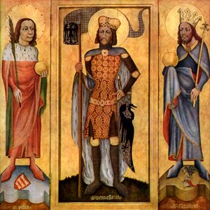 Retablo de Mulhouse, abierto, c1385 1955 de Unbekannt