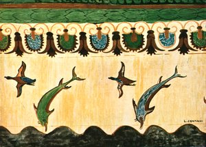 Friso mural en la Tumba de las Leonas, Tomba delle Leonesse, Tarquinia, Italia, 1928 de Unbekannt