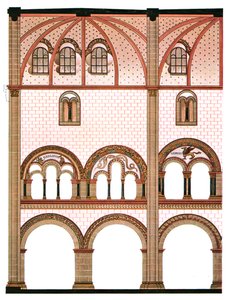 Pintura mural en la nave de la Iglesia de San Severus en Boppard, Alemania, 1928