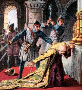 Asesinato de Thomas A Becket, 1170, c1850 de Unbekannt