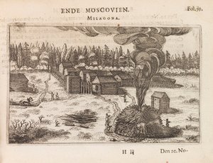 Moscovia, Milagona. Ilustración del diario de Antonis Goeteeris