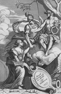La música introducida a Apolo por Minerva, 1727, 1827