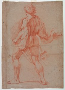 Guerrero desnudo, visto desde atrás de Unbekannt